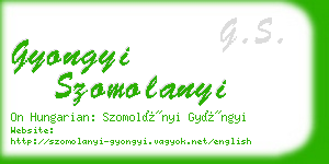 gyongyi szomolanyi business card